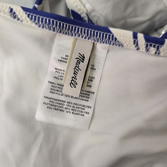 NWOT Madewell Second Wave Square Tank One Piece Swimsuit- Tropical Floral, XL - Picture 8 of 11